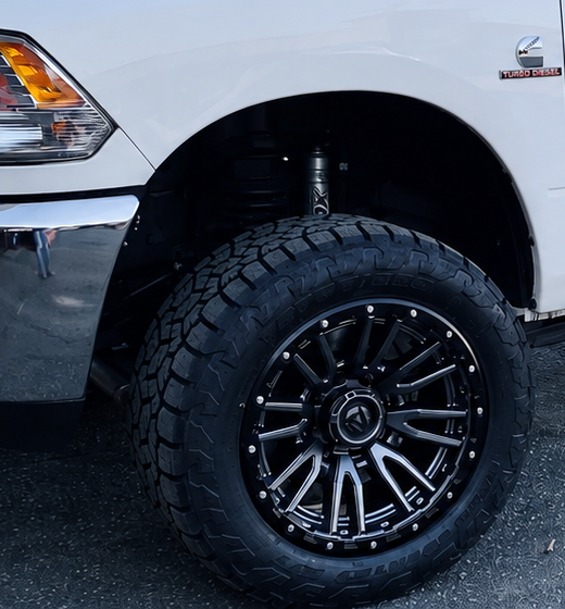 Ram 2500 wheel after lift kit, wheel and tire install